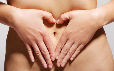 Heart symbol on belly