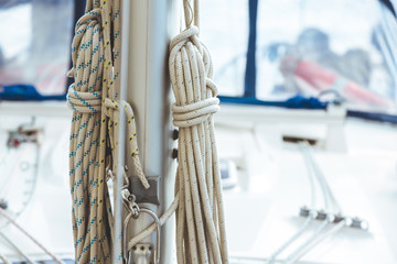 Obraz premium Luxury yacht tackle.