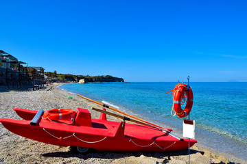 beach and sea of Tropea Calabria Italy