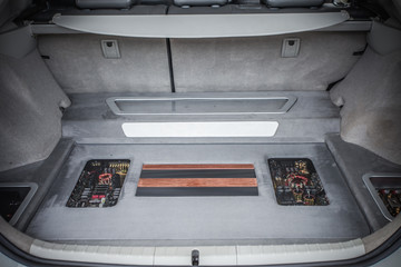 spare tire in the trunk of a modern car