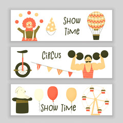 Circus set of characters