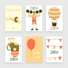 Circus set of characters
