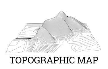 Naklejka premium Topographical map of the locality, vector illustration
