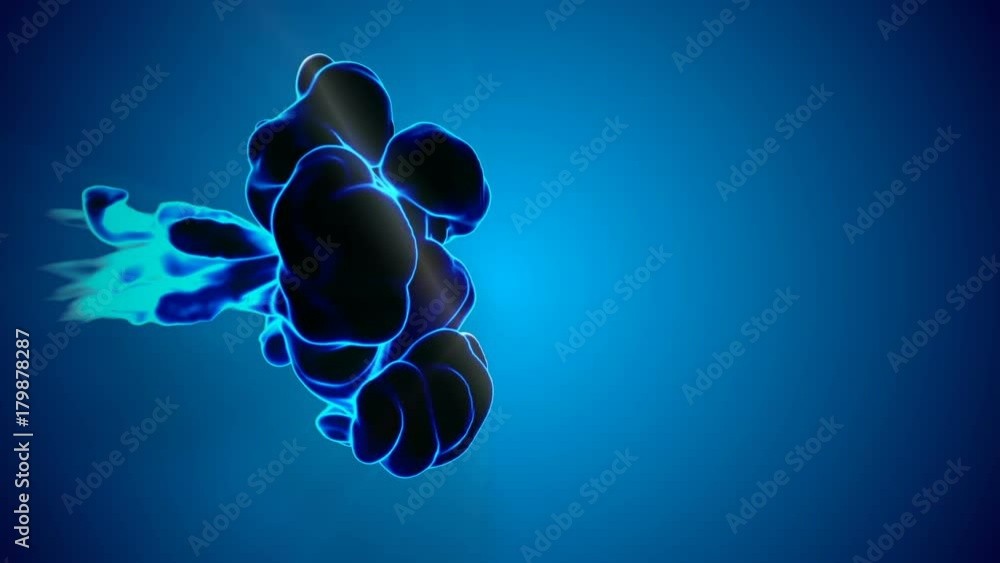 Poster 3d animation of flow of glowing ink. dark ink are dissipating and beginning to glow. use as ink back