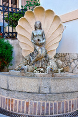  historic siren fountain- September ,Scilla, Italy