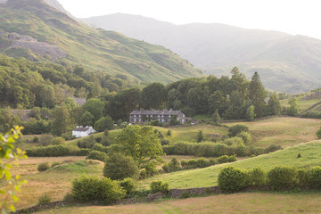 Langdale Valley landscape in the Lake District, England