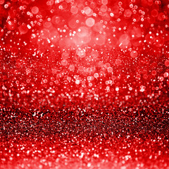 Abstract dark red and black bokeh sparkle background for Christmas or Valentine Day