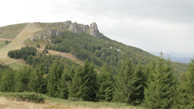 Babin Zub mountain top cliffs in Eastern Serbia footage - Beautiful nature of Stara planina ranges