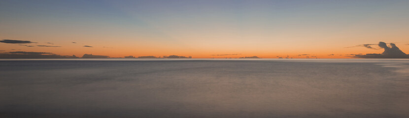 The coast of Benicasim at sunrise, Castellon