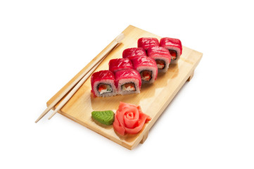 Traditional Asian food sushi