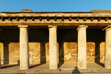 Naklejka premium Roman arcade in Terme Stabiane /Pompeii, Neapel, Italy, europa