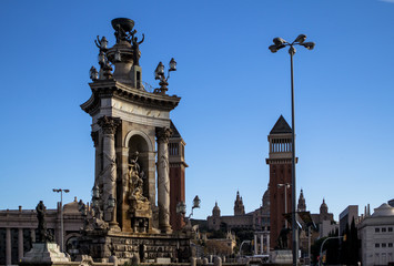 Venetian Tower on Espanya square in Barcelona