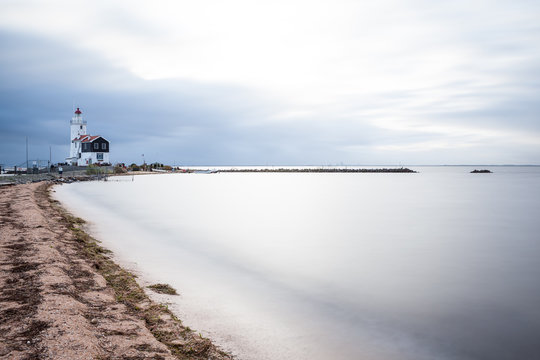 lighthouse on a cloudy day