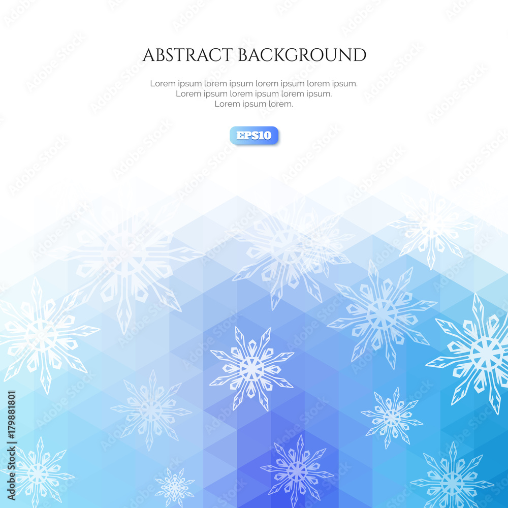 Poster abstract background with a pattern of triangles. white space for text.