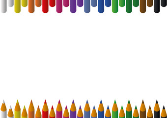 Rainbow pencils background for invitation cards and posters