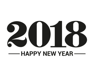 Happy New Year 2018. Vector illustration