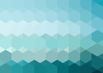  Abstract ornament of the hexagons of the ocean waves