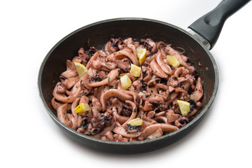 Cuttlefish in wet, Mediterranean Food