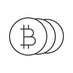 Bitcoins linear icon