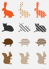 Silhouettes of animals 