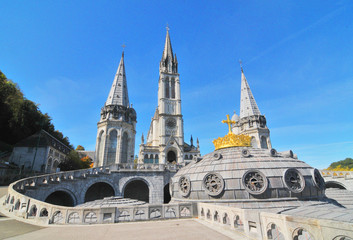 Fototapeta na wymiar The Sanctuary of Our Lady of Lourdes. France 