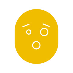 Face with open mouthglyph color icon