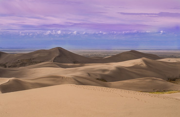 Fototapeta na wymiar Sunset Over the Sand Dunes National Park