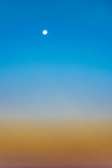 Sunset Sky an Moon Background