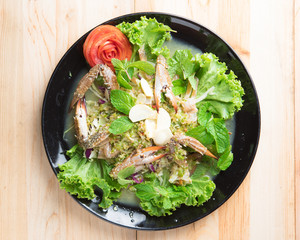 Spicy crab salad, Thai food