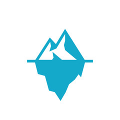 Iceberg underwater vector icon