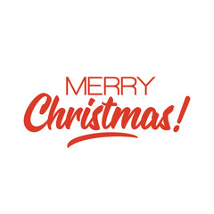 Merry Christmas! Lettering design. Vector