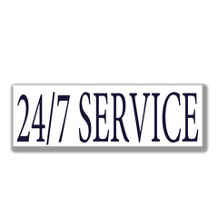 Stamp with text 24/7 SERVICE inside