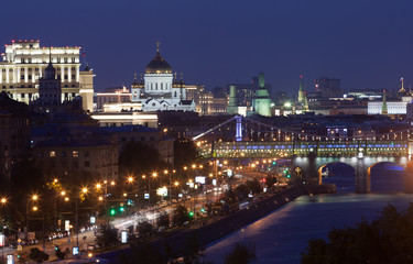 Fototapeta na wymiar Moscow night view