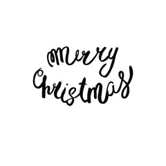 Fototapeta na wymiar Merry Christmas lettering in vector