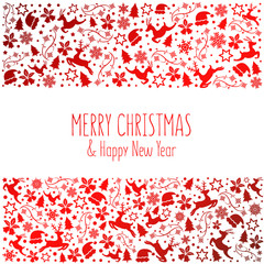 Happy new year and Merry Christmas, background vector.