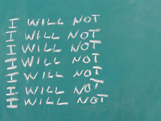 Chalkboard Punishment