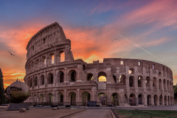 Fototapeta na wymiar Sunrise in Rom