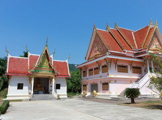 Naklejka premium black monk temple in the south of Thailand