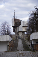 Fototapeta premium Old socialistic monument on Petrova gora mountain in Croatia