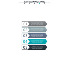 Business data, chart. Abstract elements of graph, diagram with 5 steps, strategy, options, parts or processes. Vector business template for presentation. Creative concept for infographic.