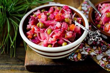 Traditional Russian salad 