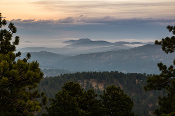 Foggy Sunset in Colorado