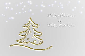 Weihnachtskarte mit Weihnachtsbaum
