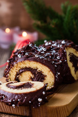 Christmas chocolate log