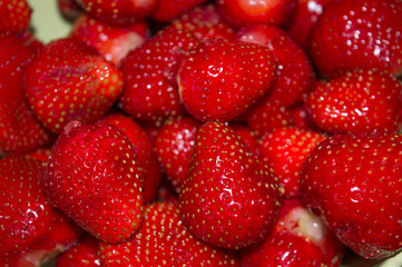Pile of fresh sweet strawberry