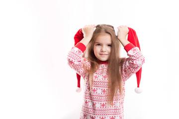 beautiful caucasian girl. Christmas concept