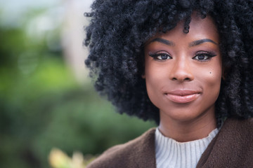 Pretty woman in city