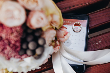 Wedding decor with fresh flowers	