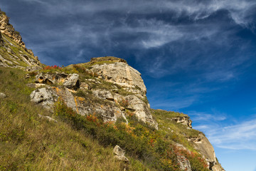 Rocks sky clouds