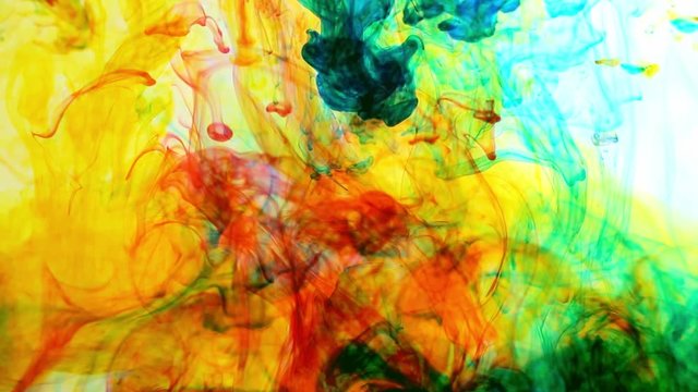 color abstraction, inks in water, color explosion